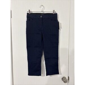 Violet & Roses Women’s Navy Blue Capri Pants Stretch Chino Size 4 Brand New